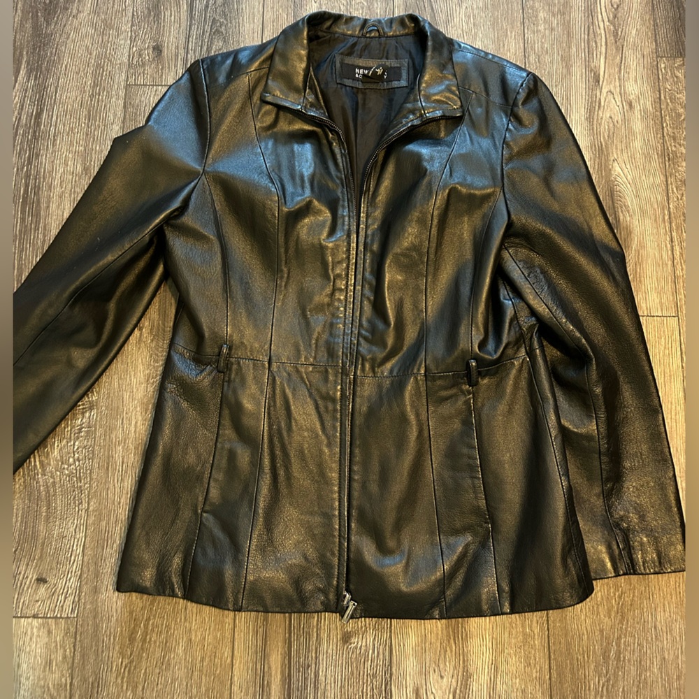 New York & Company Black Leather Jacket